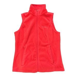 Womens Columbia Pink Full Zip Fleece Vest‎